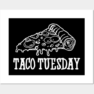 Taco tuesday pizza funny Posters and Art